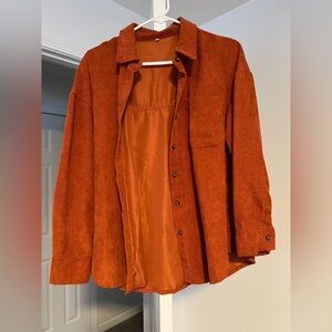 Rust Orange Corduroy Shirt